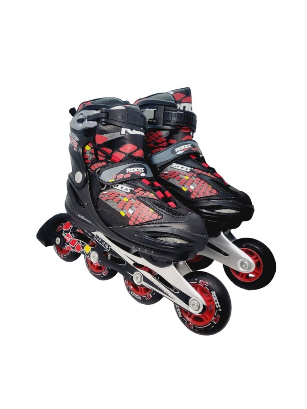 Roces Kid's 4-7 LAB Fitness Inline Skates Blades Black Red MP 230-255 adjustable - Picture 2 of 12